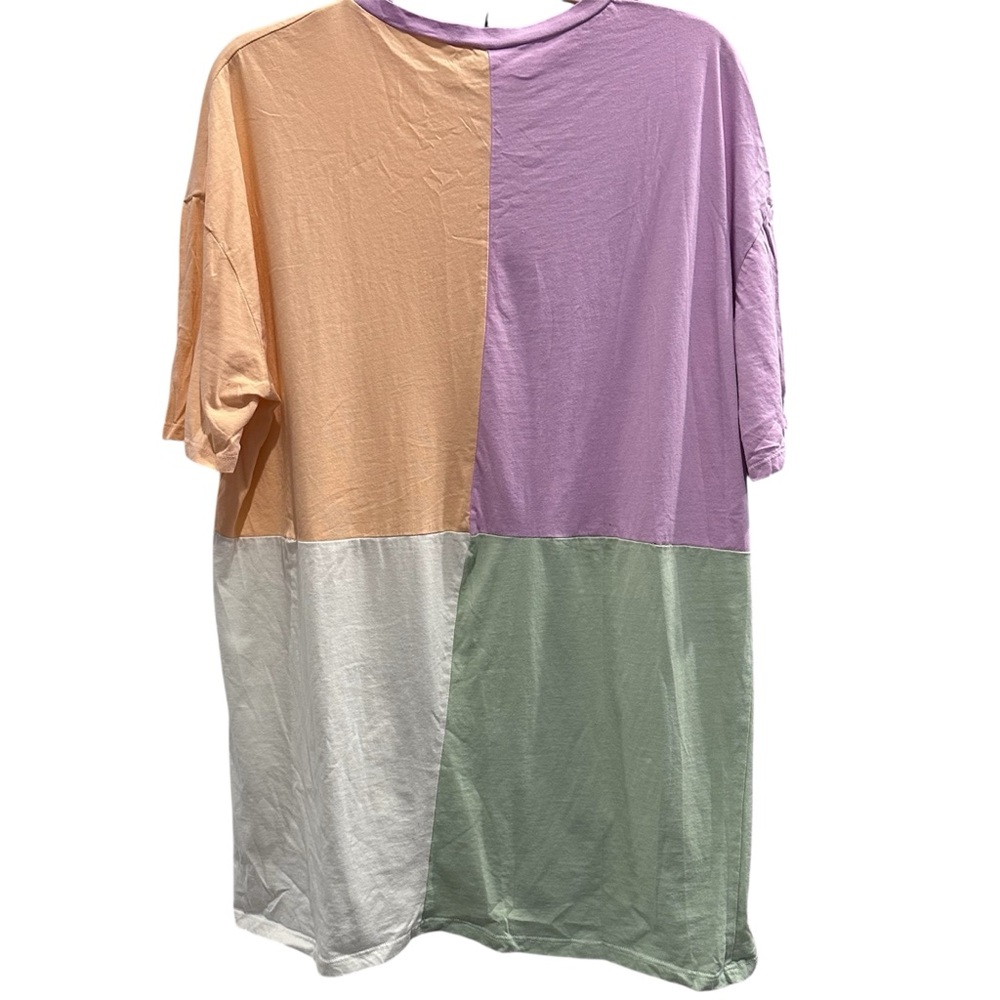 Missguided Color Block Tunic Pullover Tee Shirt Women’s 20 Plus Size - Picture 3 of 5